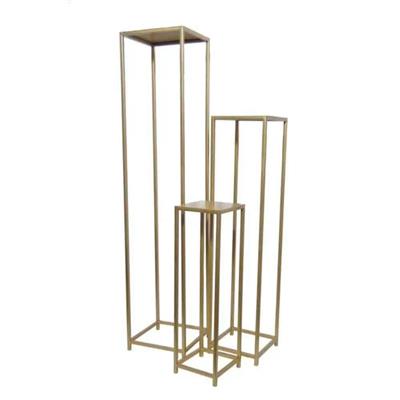 Iron Sq. Stand 8.5"x 36" Gold