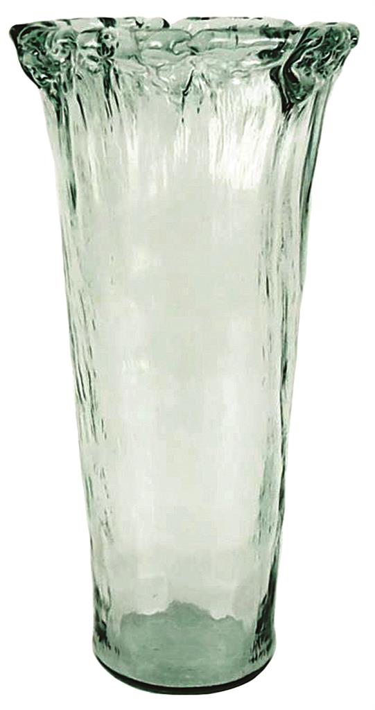 Ripple Rim Vase 20" Clear