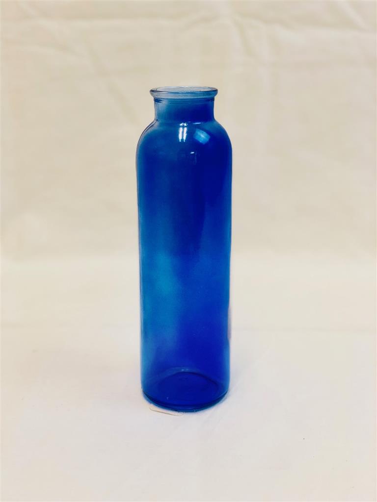 Glass Vase 7.5" Blue
