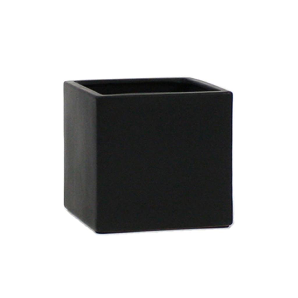 Ceramic Cube 5.5"x 5" Black