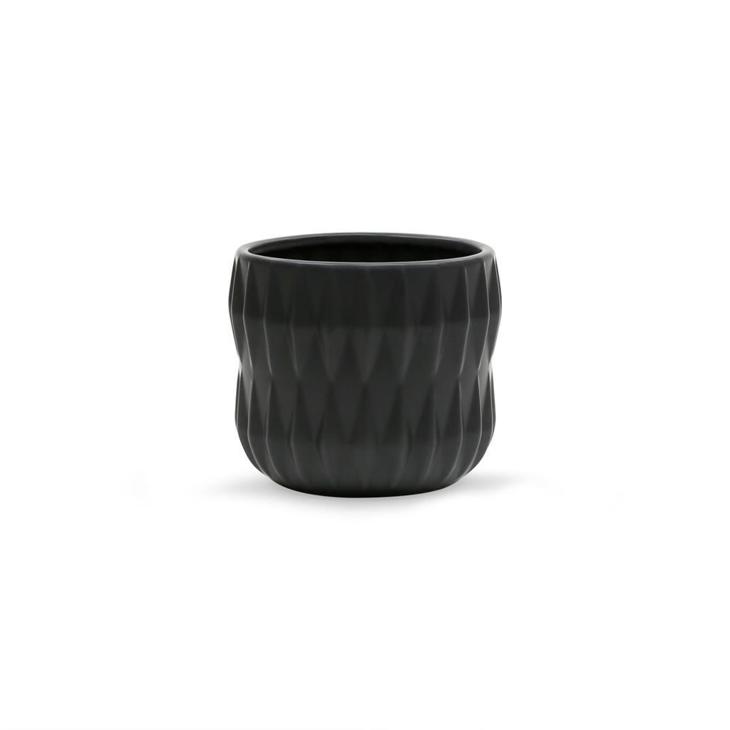 Argyle Pot 6.5"x 6" Black