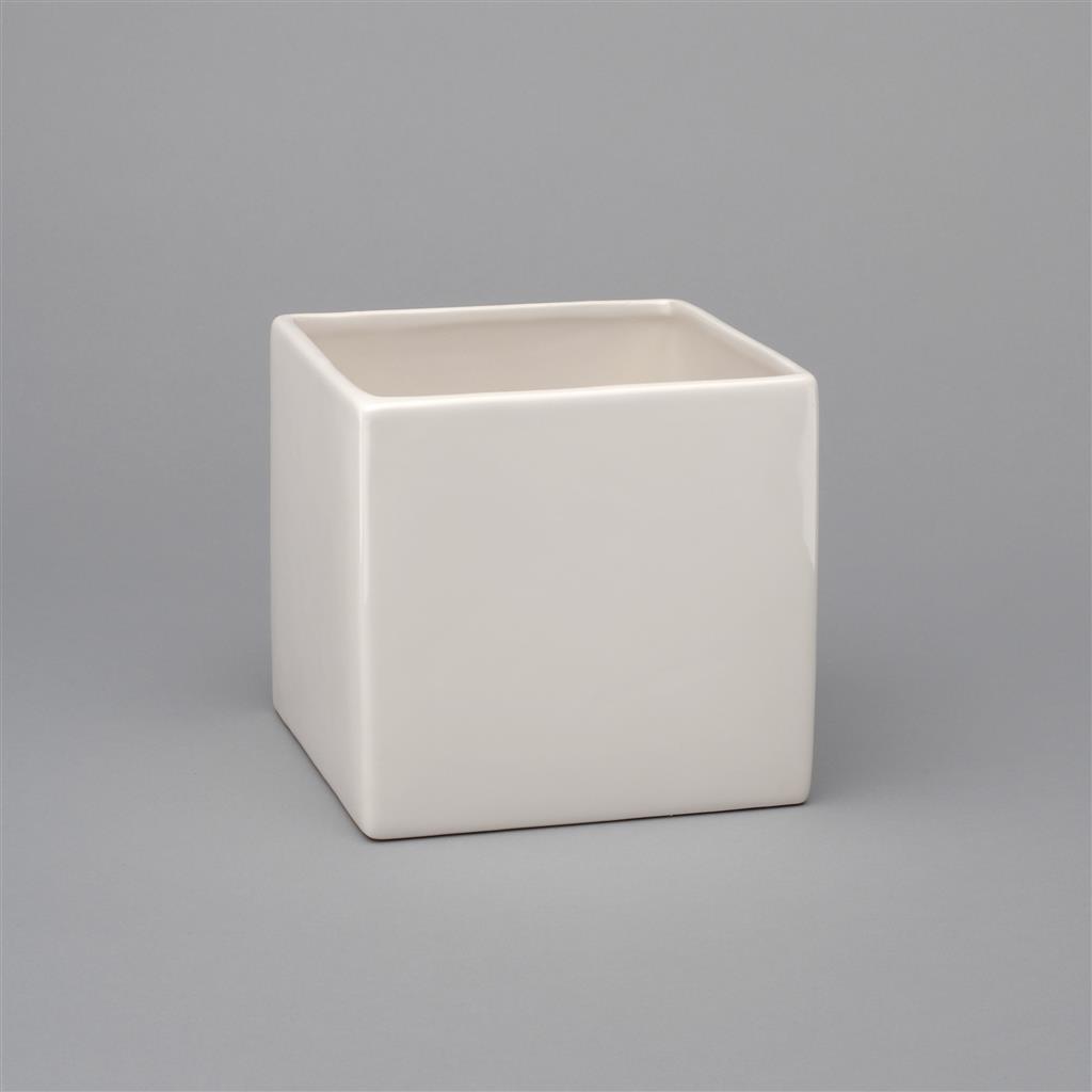 Ceramic Cube 6" White