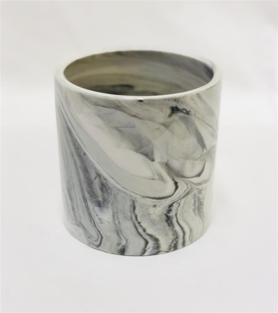 Marble Cylinder 4.5" Gray
