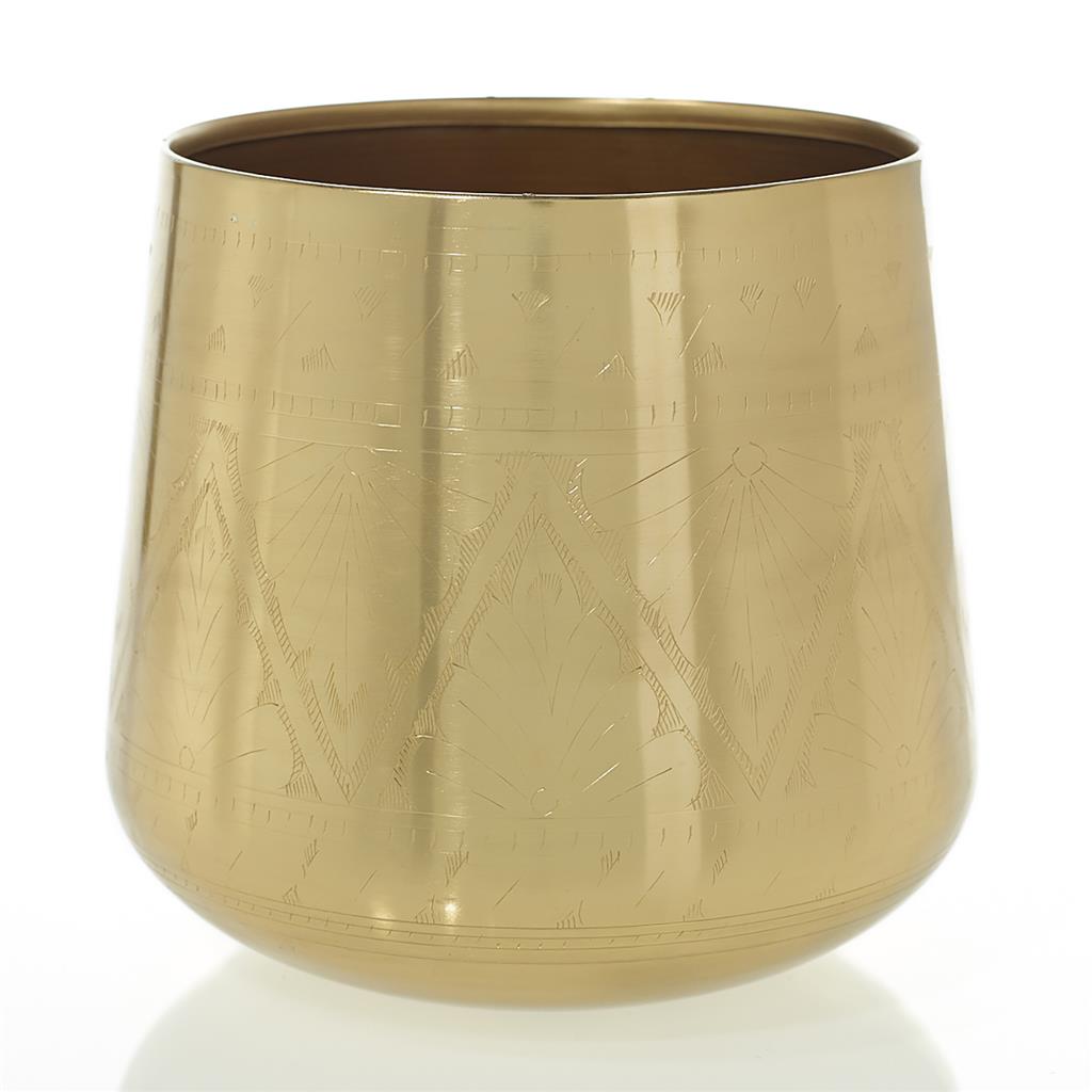Tulum Pot 9.25"x 8.5" Gold