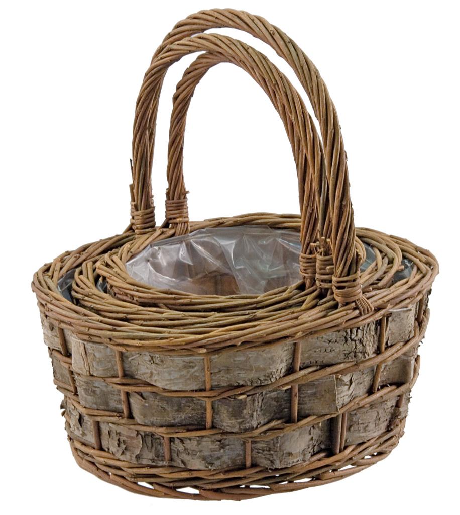 Stained Willow Baskets S/3