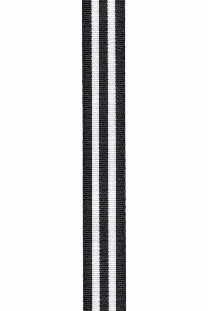 #40 Grosgrain Stripe 25y Bk/Wh
