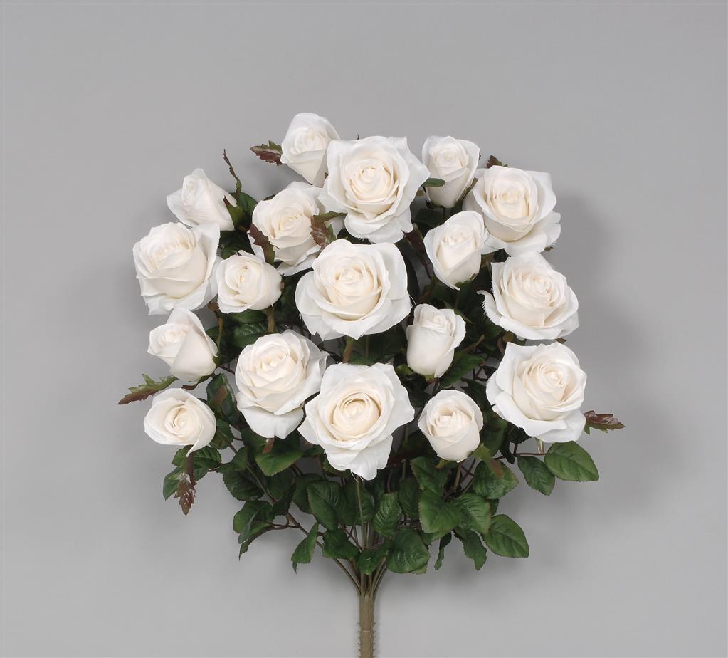 Rose Bush 21.5" White