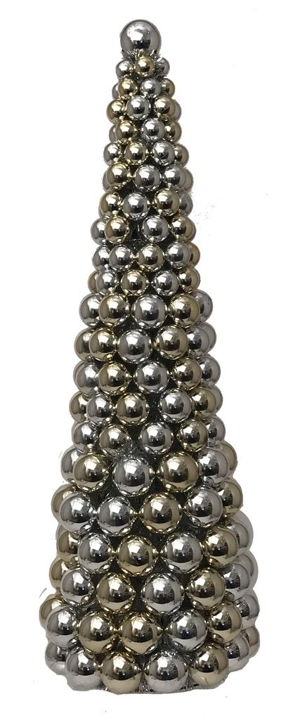 Cone Holiday Tree Ball 23x85" Gd/Sil