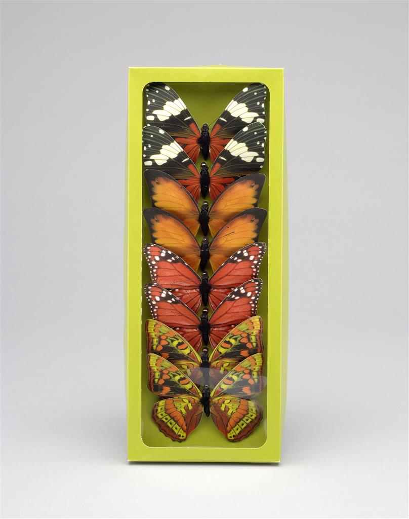 Plast.Butterfly 4.25"Orange #2