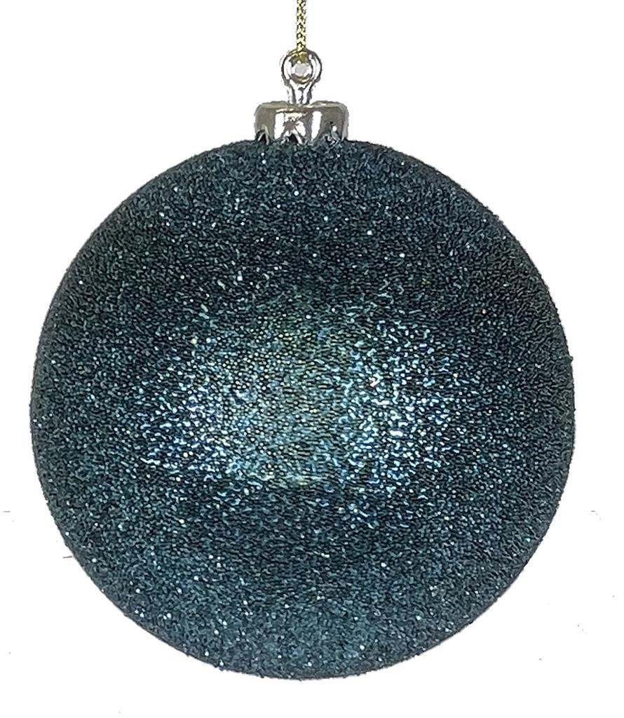 Glimmer Bead Orn. 4" Blue/Grn