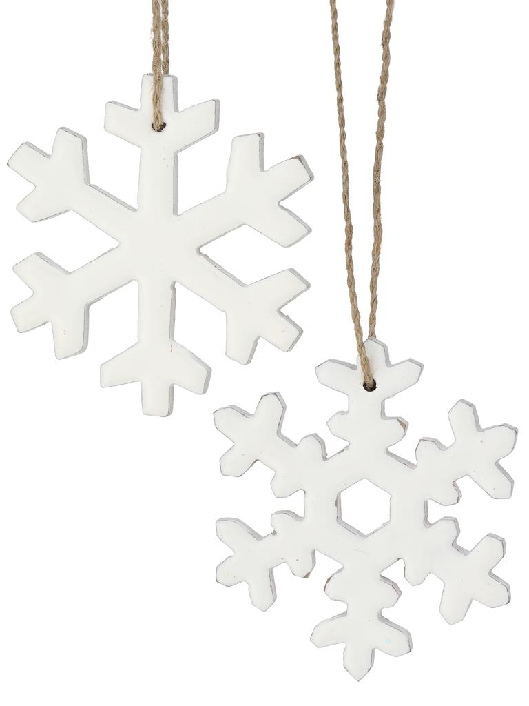 Snowflake Orn. 4" Assorted White