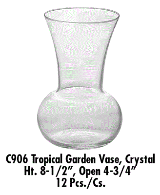 Garden Vase 8.5" C906/4046 Clr