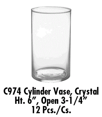 Cylinder 6" C974/884C Clear