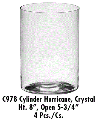 Cylinder Vase 6"dia 8"h Clear