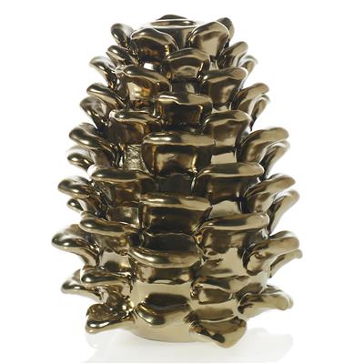 Pinecone Candleholder 3.5"x 5" Gold