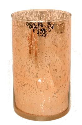 Aged Cylinder 4.75 x 8" Rose Gold