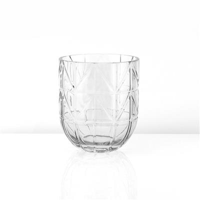 Geo Vase 5.5"x 6.5" Clear