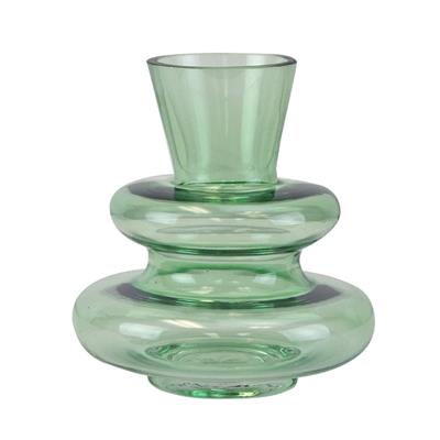 Kappa Glass Vase 5"x 4.75" Green