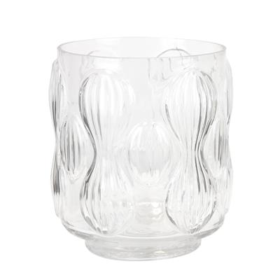Art Glass Vase 7"x 6" Clear