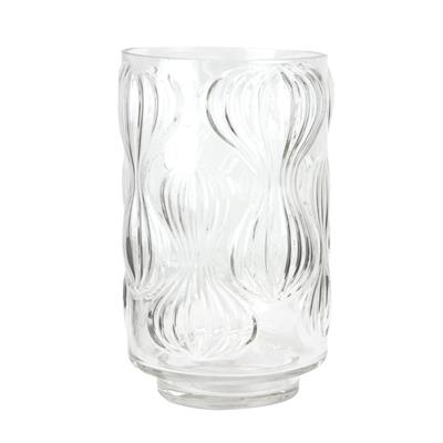 Art Glass Vase 10"x 6" Clear