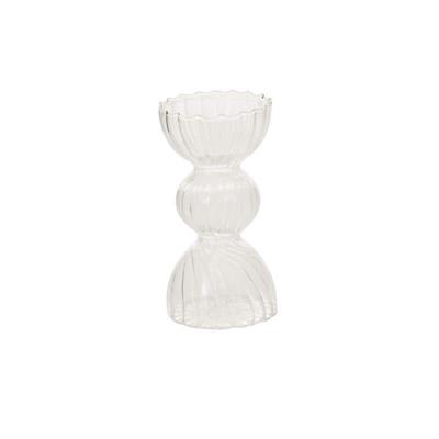 Hyacinth Vase 3"x 5.75" Bubbles Clear