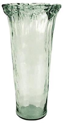 Ripple Rim Vase 20" Clear