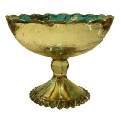 Mercury Glass Bowl 6"x 5" Gold