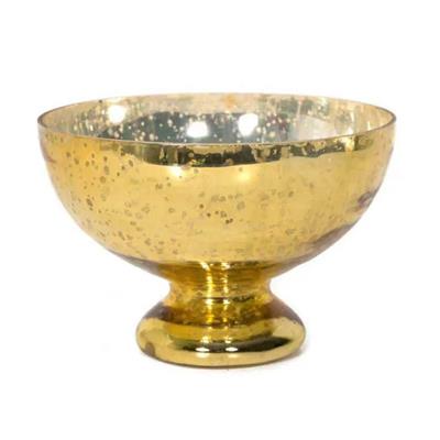 Mercury Glass Bowl 7.5"x 5" Gold