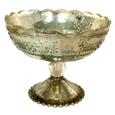 Mercury Glass Bowl 6"x 5" Silver