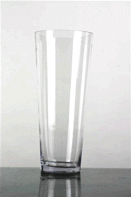 Flared Vase 14.5"hx6.25"op Clr