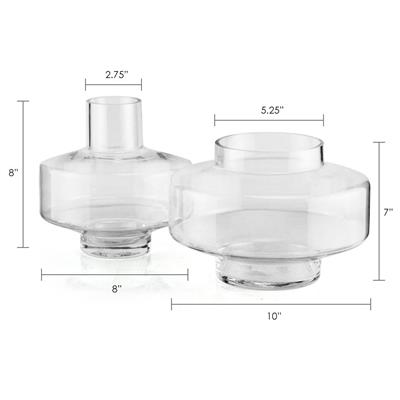 Flying Top Glass Cylinder 7" Clear