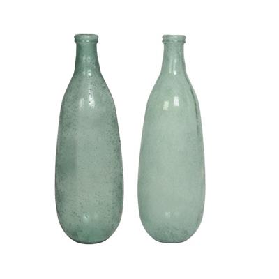 Recycled Glass Vase 10"x 29.5" Sage
