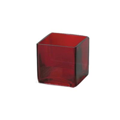 Cube Squ 5x5x5"H Red