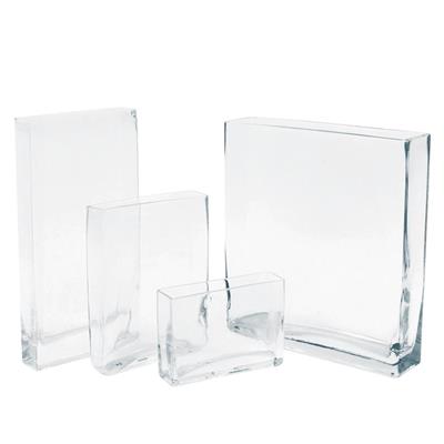 Rect Vase 6"x1.5"x8.5"h Clear