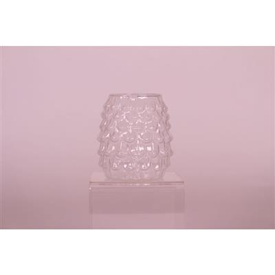 Glass Scallop Vase 4" Clear