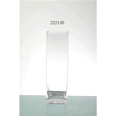Tall Sq. Vase 4.75"x 15.75" Clear