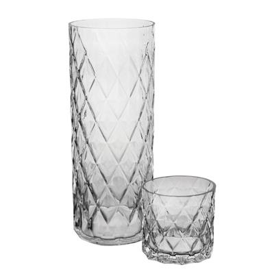 Diam. Shapes Vase 4" Clear