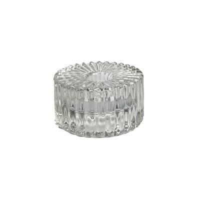 Reversible Candle Holder 3"x 1" Clear