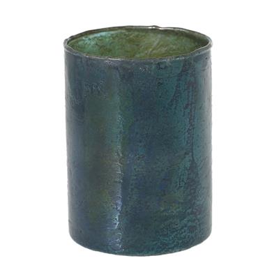Bluejay Glass Cylinder 4"x5.5" Blue