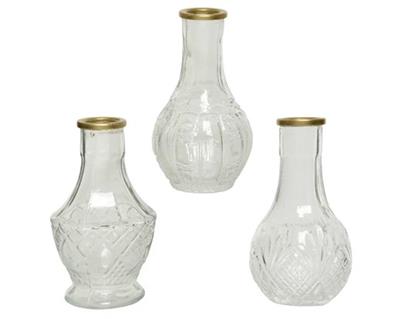Glass Vase 3.15x4.5" Clear Ass/3