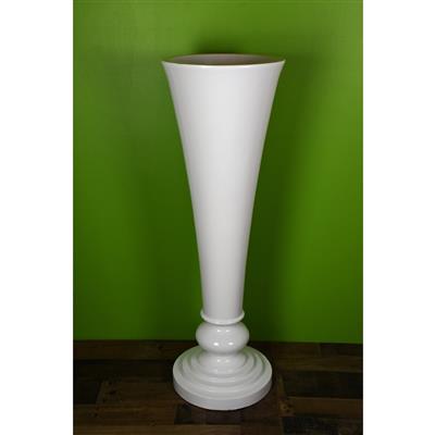 FiberglassTrumpet Vase 39.75" Whi