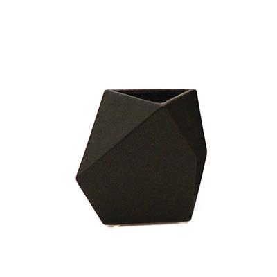 Chic Geometry Vase 10" Black
