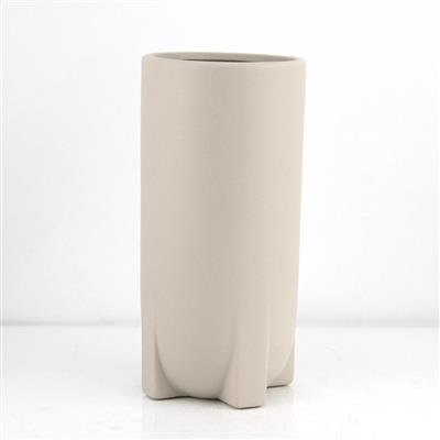 Smooth Organic Vase 4.5"x 9.5" Taupe