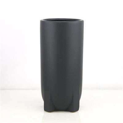 Smooth Organic Vase 4.5"x 9.5" Matte Blk