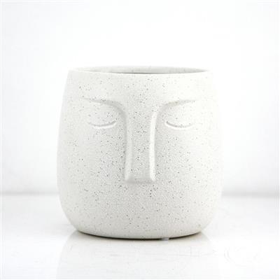 Mini Face Pot 5.5"x 5" White