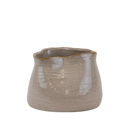 Limoges Pot 6"x 4.5" Taupe