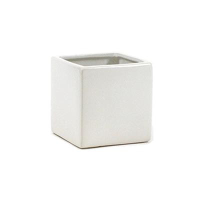 Ceramic Cube 3"x 3" Glossy White