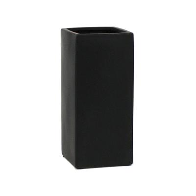 Tall Block Vase 5"x 12" Black