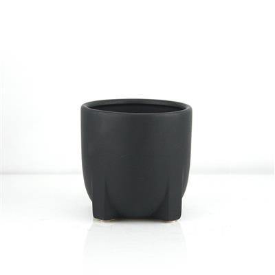 Smooth Organic Pot 5" Black