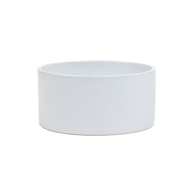 Ceramic Low Pot 8"x 4" White